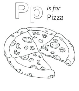 Pizza coloring pages playing learning