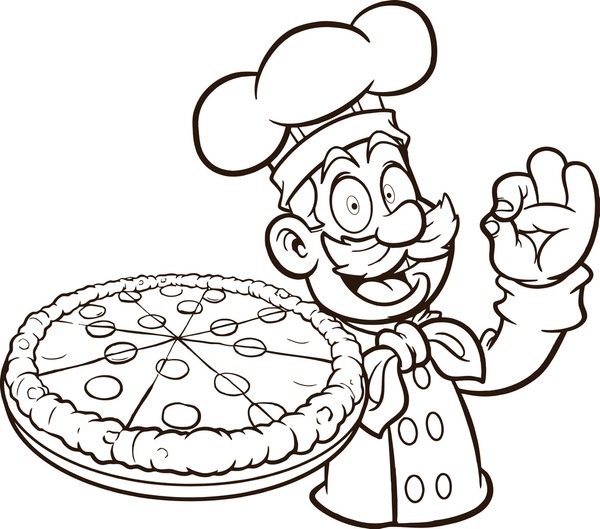 Thousand coloring pages pizza royalty