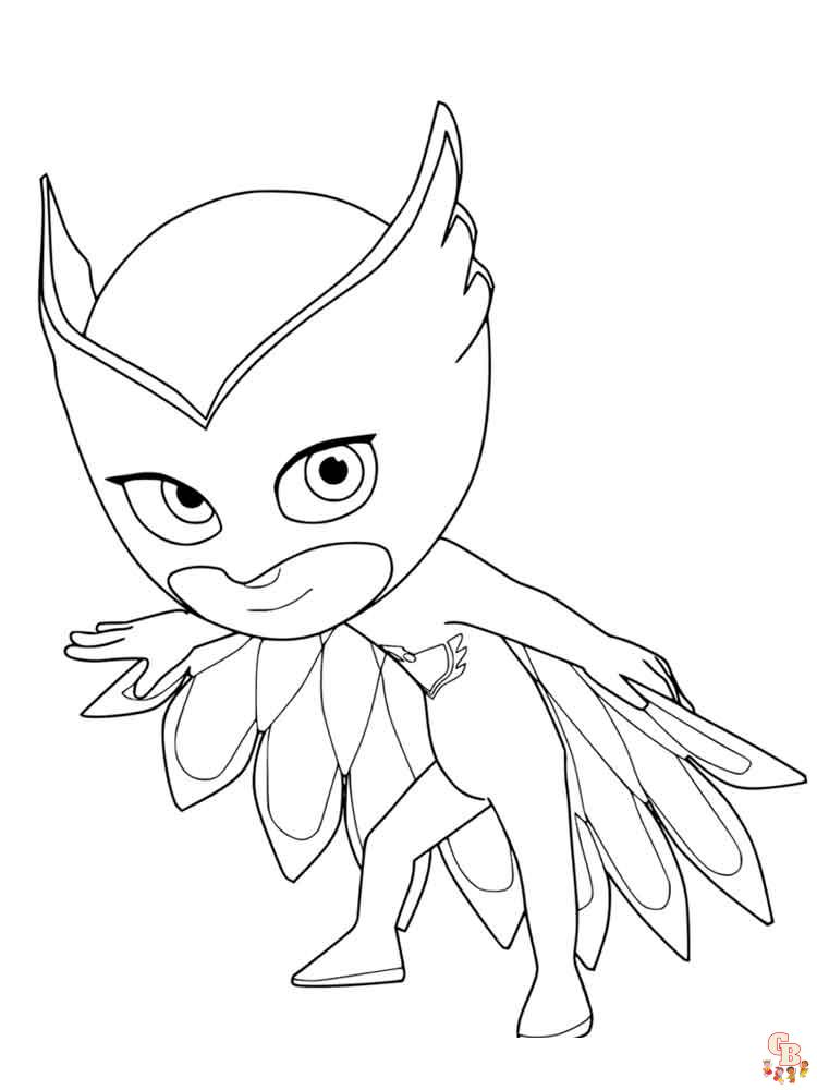 Free pj masks coloring pages for kids