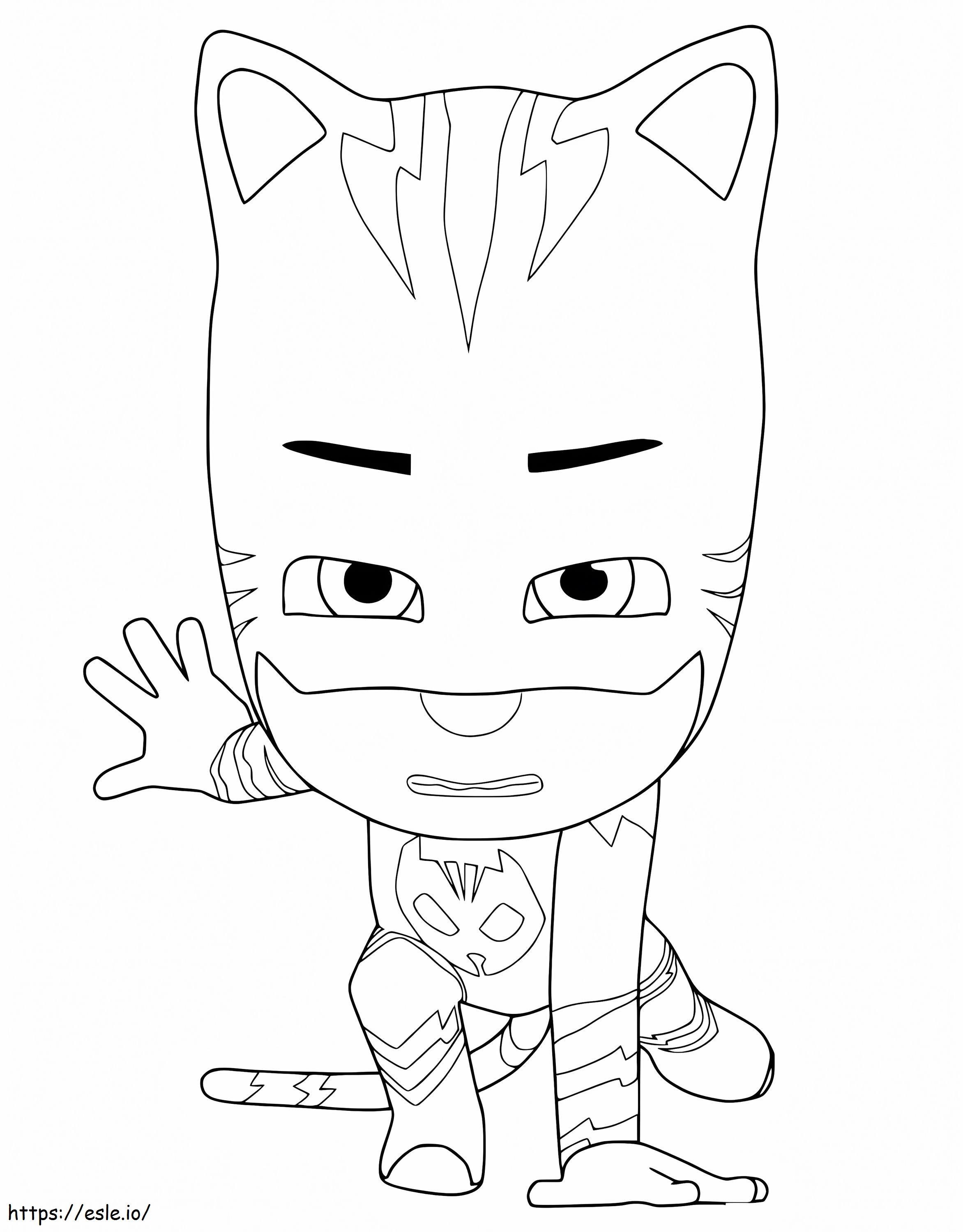 Catboy from pj masks coloring page