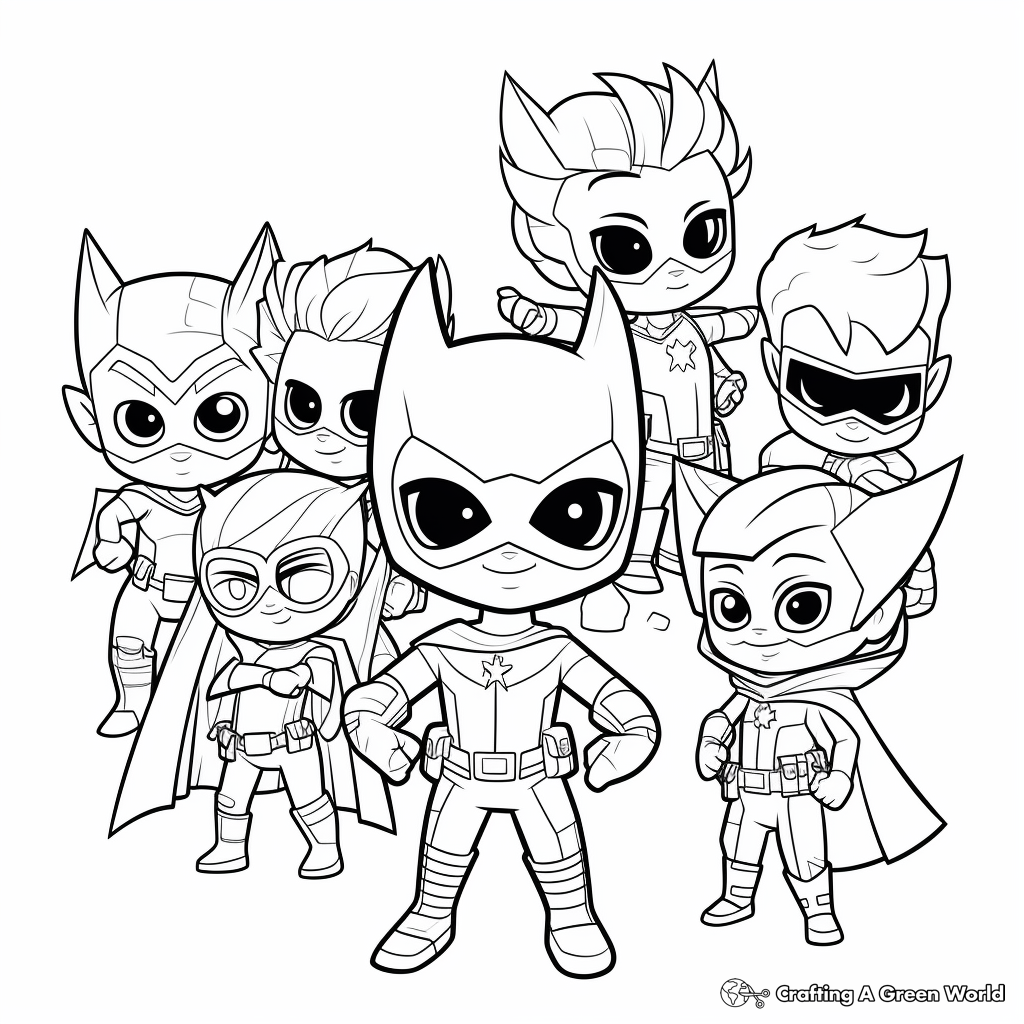 Pj masks coloring pages