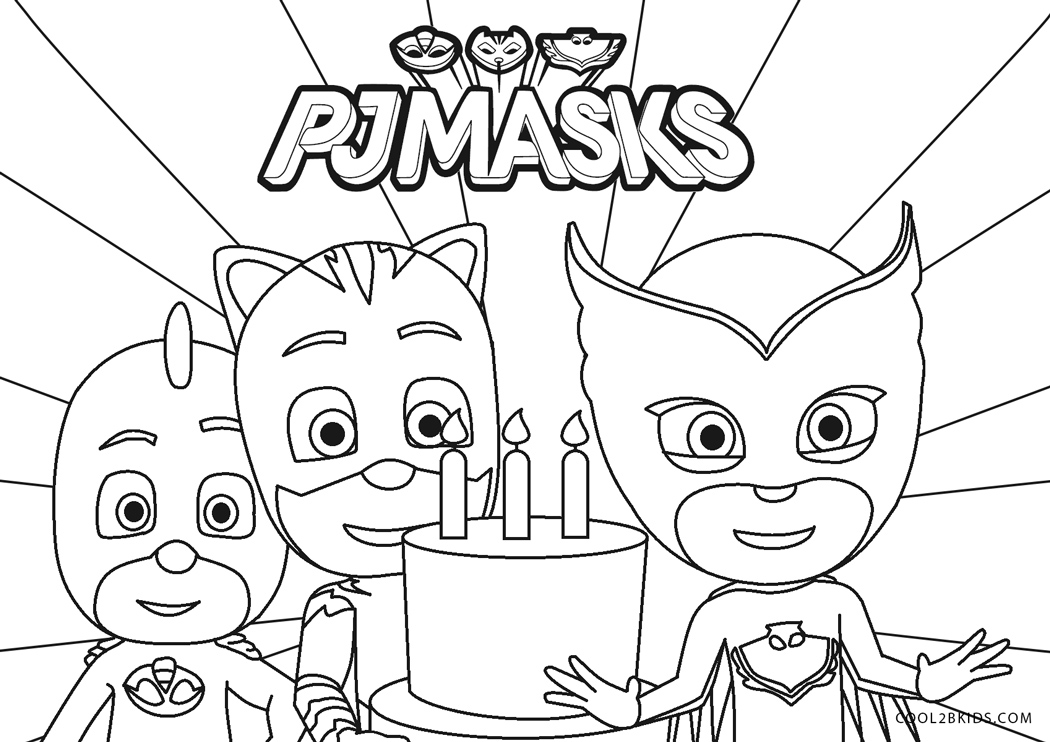 Free printable pj masks coloring pages for kids