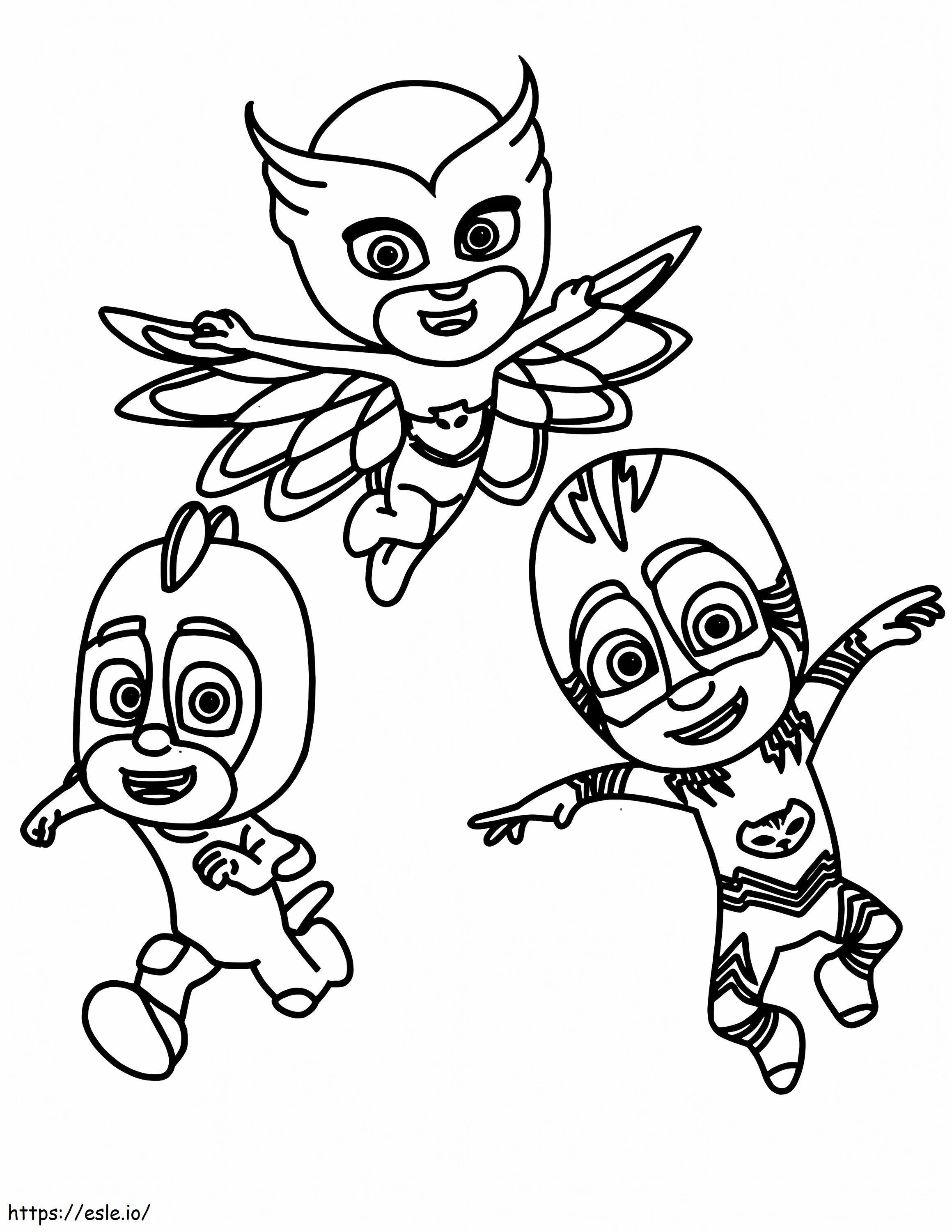 Amazing pj masks coloring page