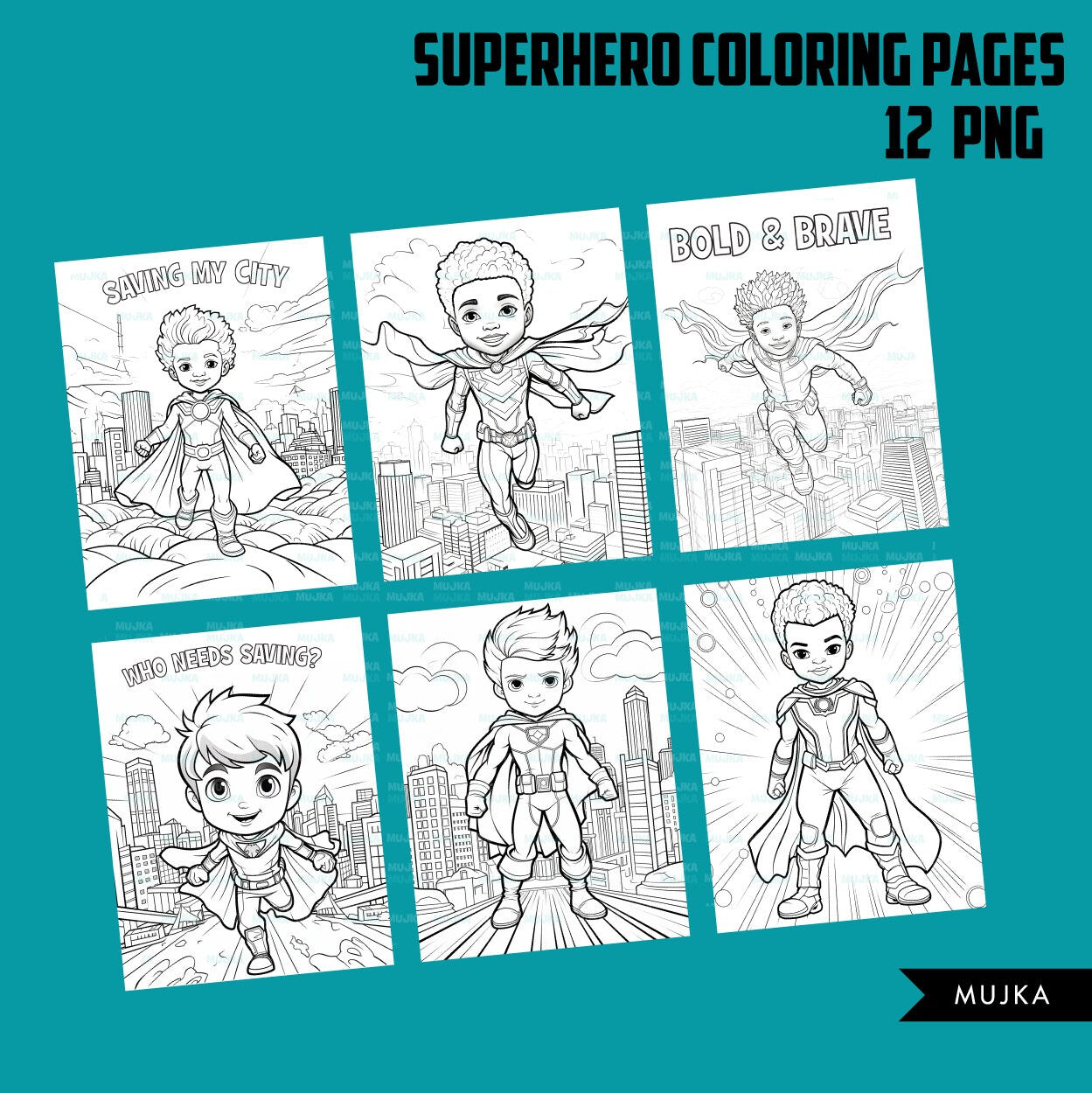 Superhero coloring pages printable coloring book for boys kids color â mujka cliparts