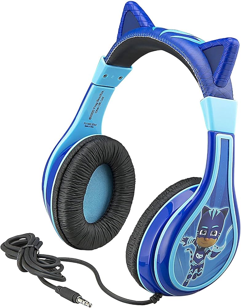 Pj masks catboy kids headphones adjustable headband stereo sound mm jack wired headphones for kids tangle