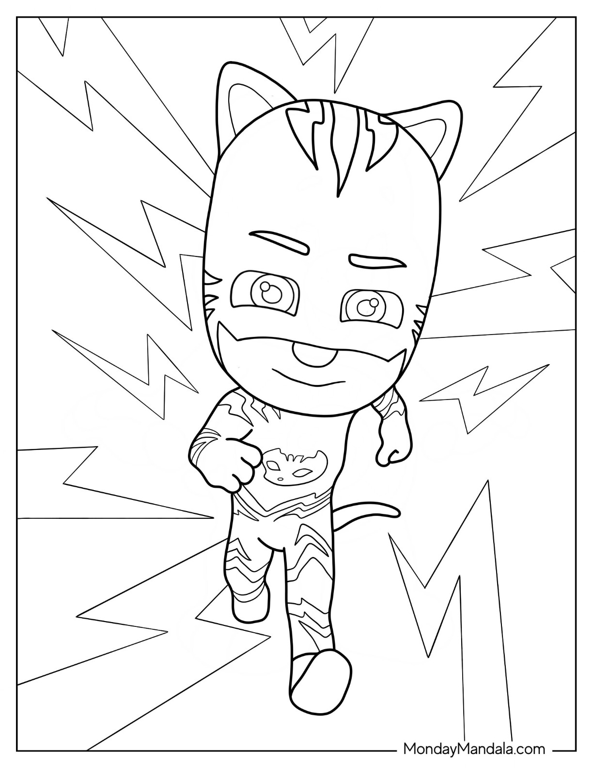 Pj masks coloring pages free pdf printables