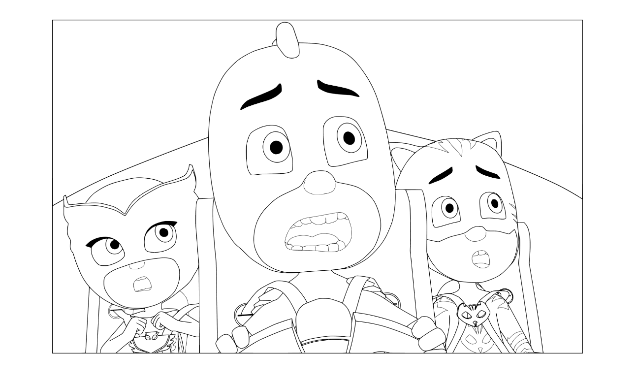 Pj masks coloring pages