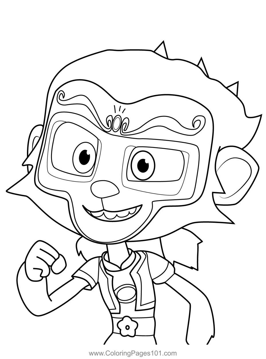 Munki gu pj masks coloring page for kids