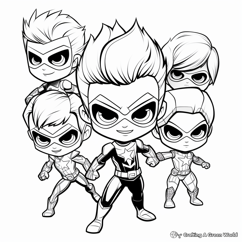 Pj masks coloring pages