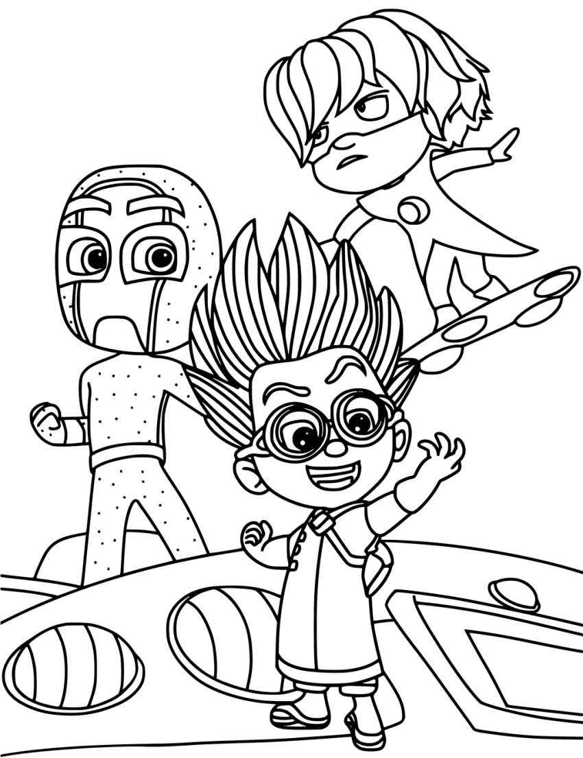 Pj masks coloring pages