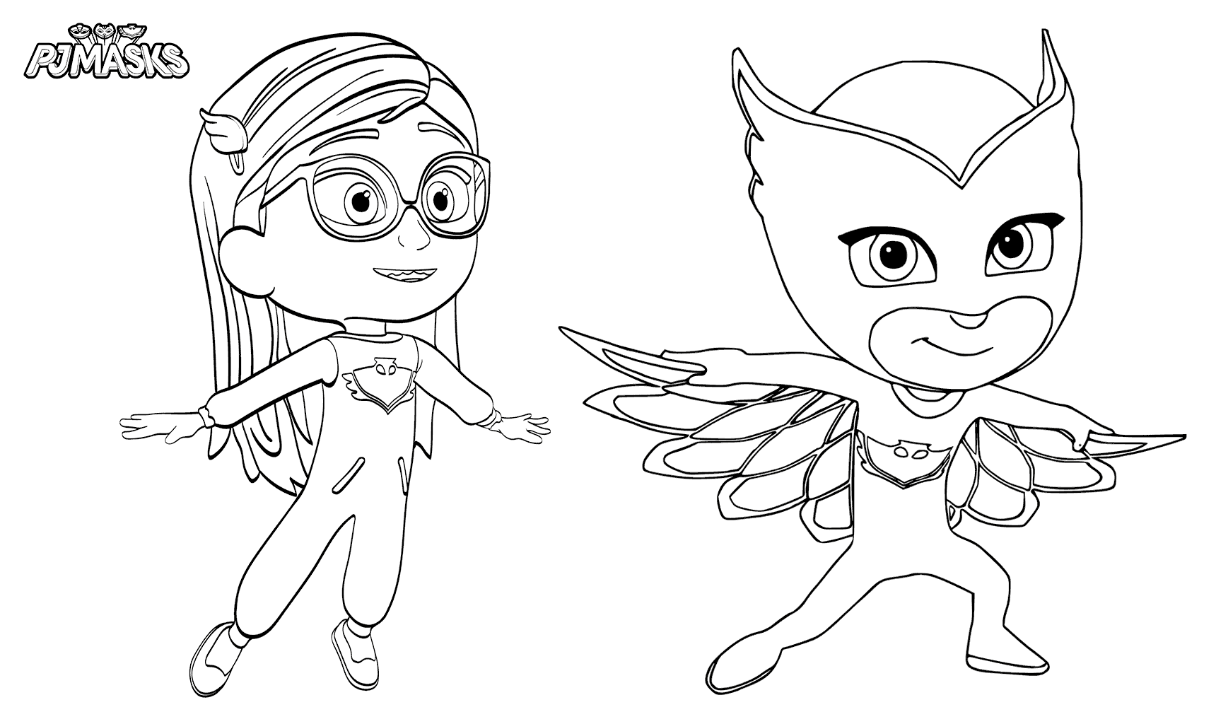 Pj masks coloring pages