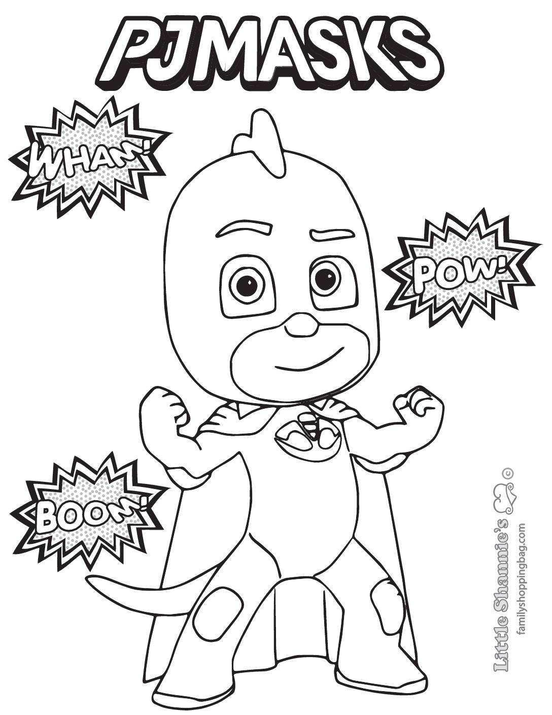 Coloring page pj masks