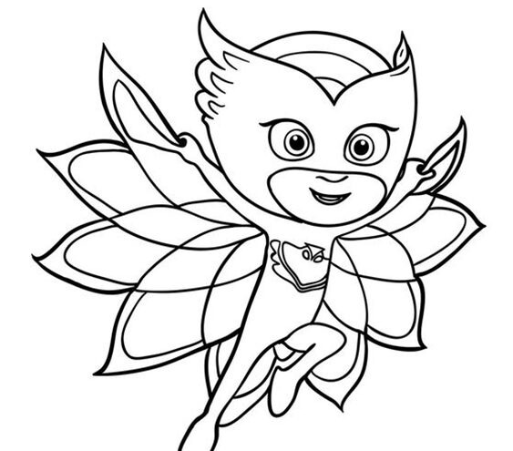 Free easy to print pj mask coloring pages