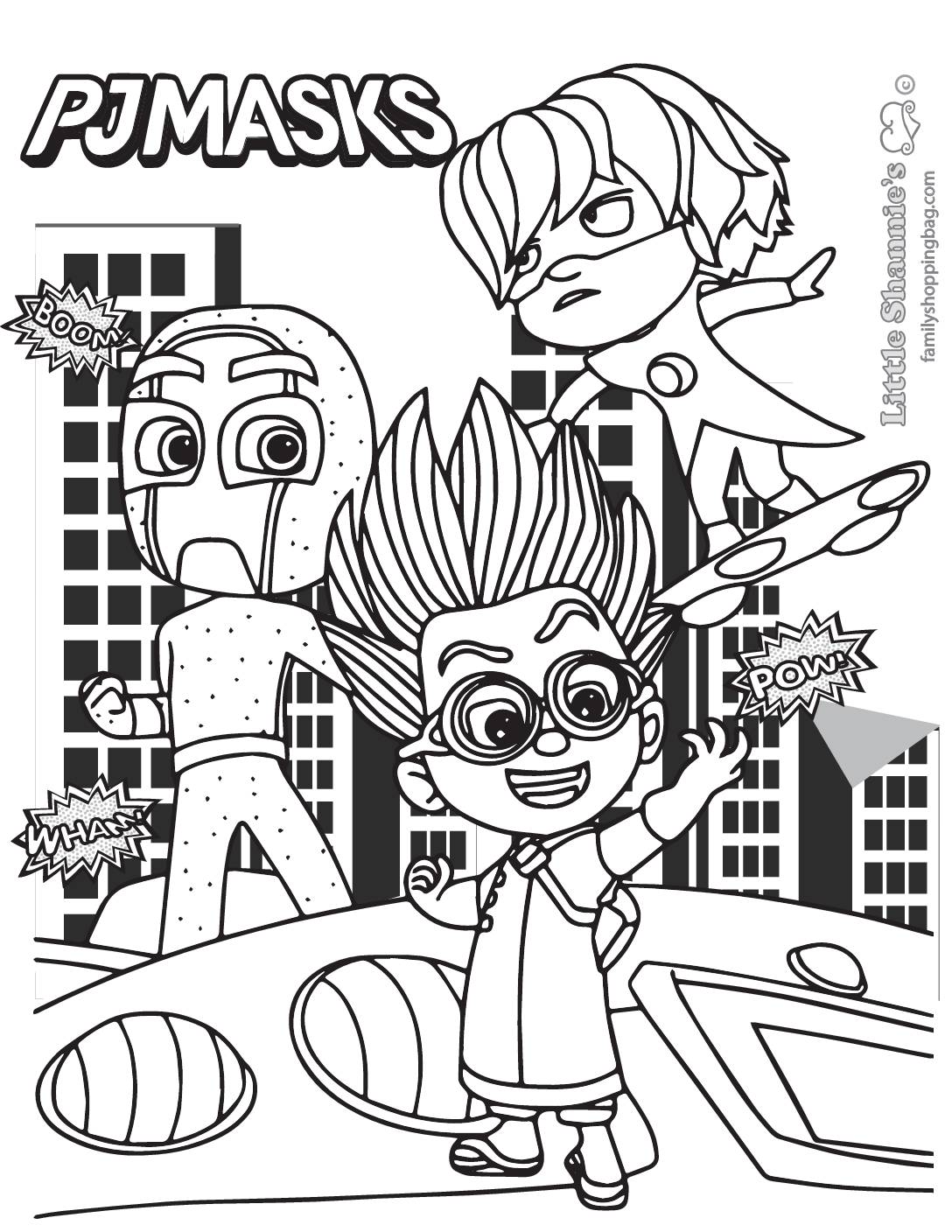 Coloring page pj masks