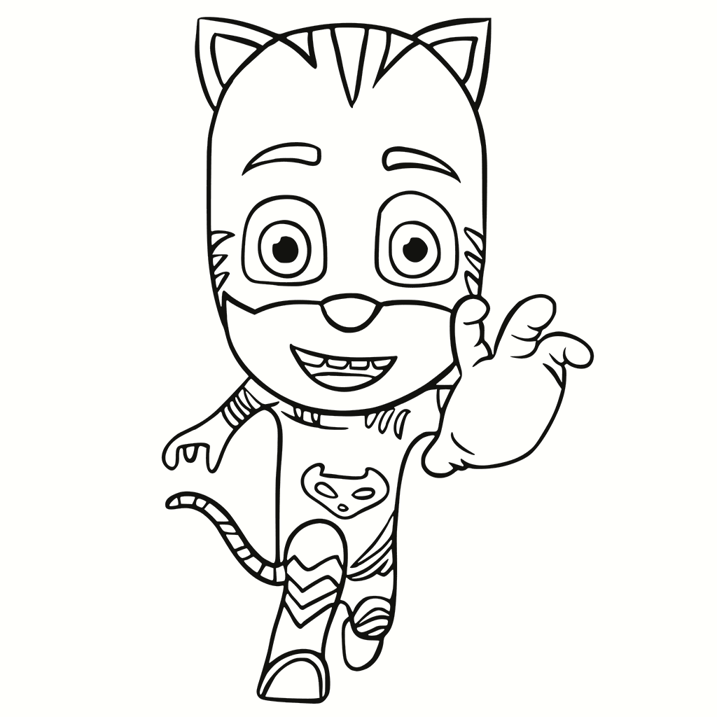 Pj masks heroes coloring page printable