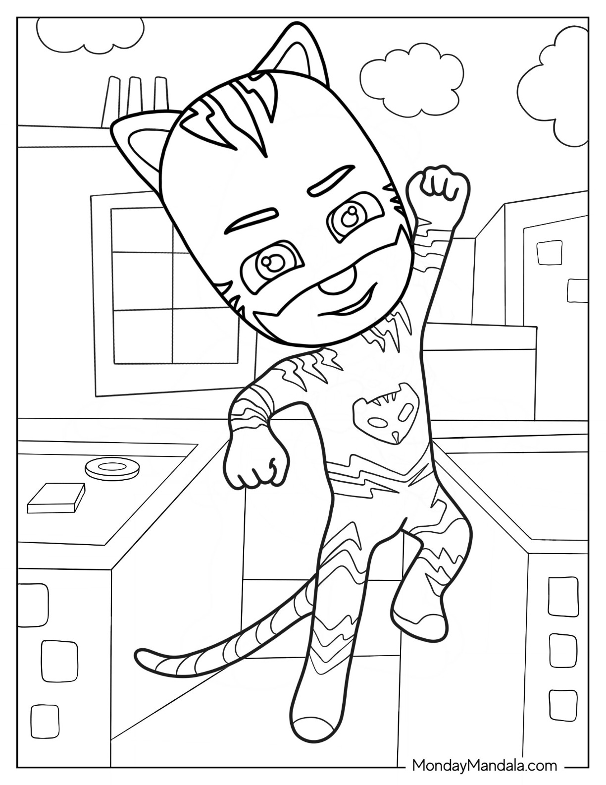 Pj masks coloring pages free pdf printables