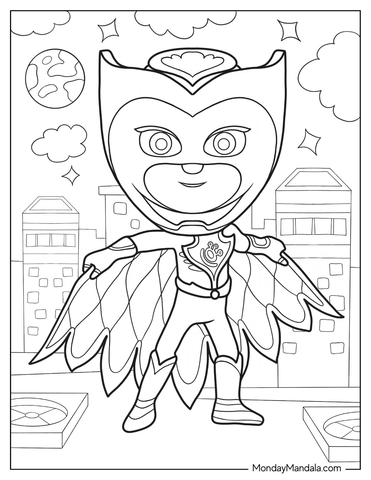 Pj masks coloring pages free pdf printables