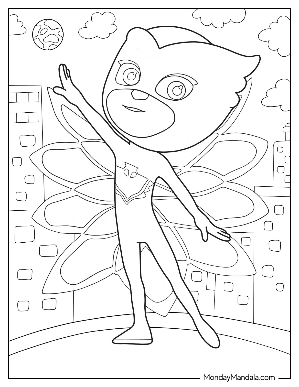 Pj masks coloring pages free pdf printables