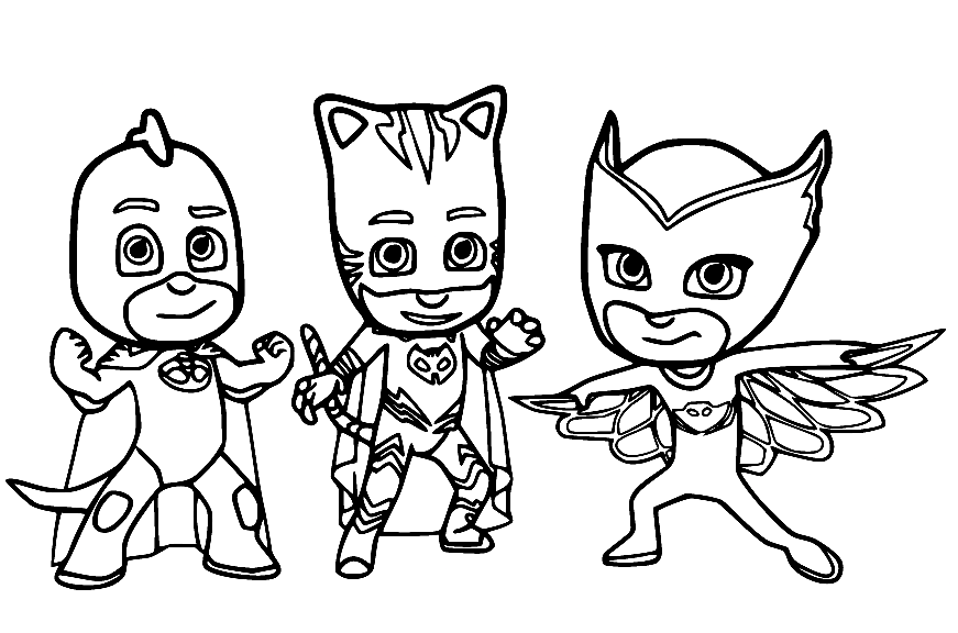 Pj masks coloring pages printable for free download