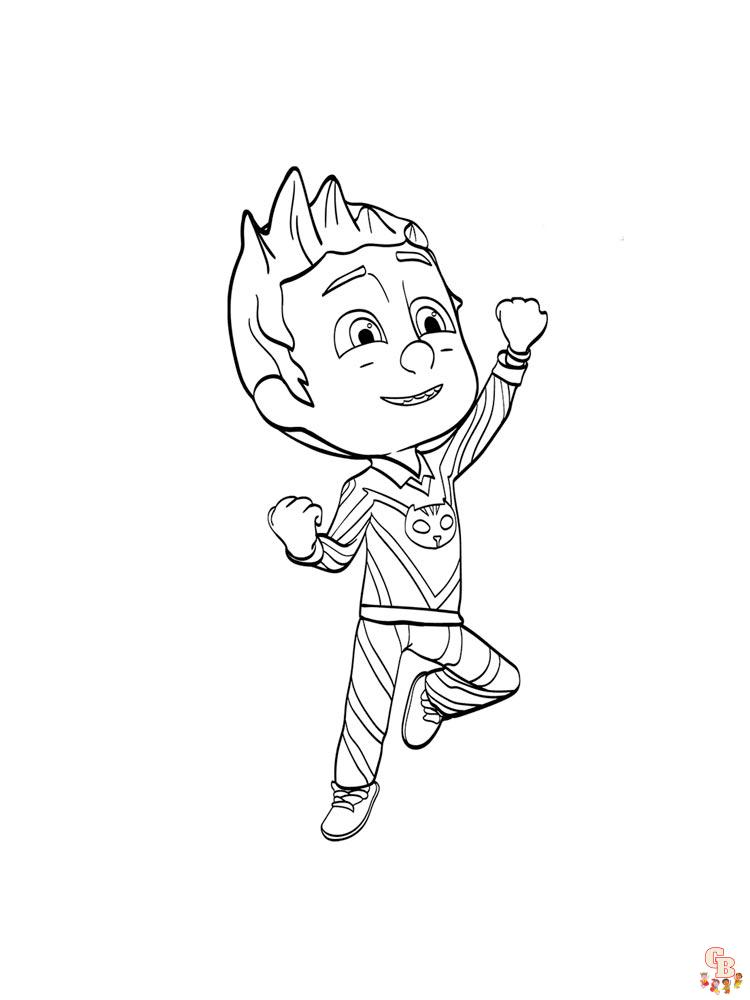 Free pj masks coloring pages for kids