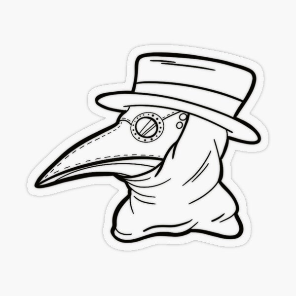 Plague doctor sticker for sale by livingldesign