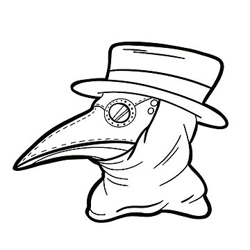 Plague doctor sticker for sale by livingldesign