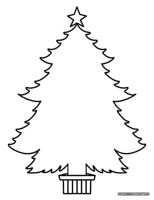 Christmas tree coloring pages