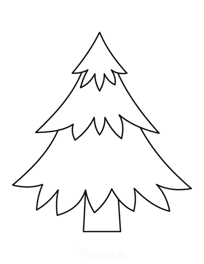 Christmas tree coloring pages for kids adults