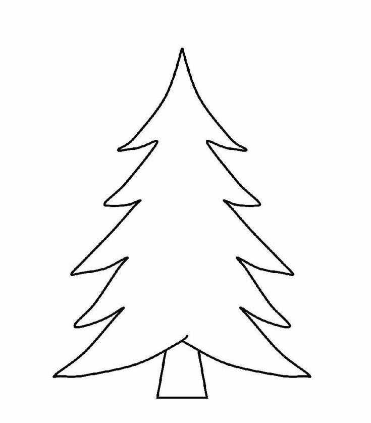 Christmas tree coloring page printables