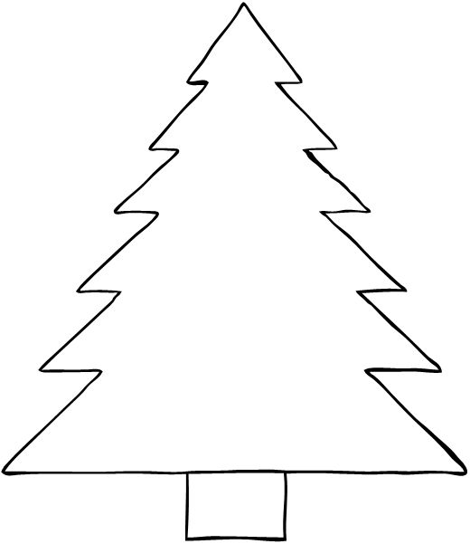 Free christmas tree templates to color and use for crafts description from home