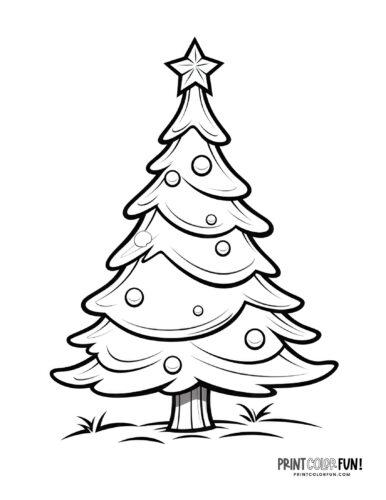 Christmas tree coloring pages clipart the ultimate free printable collection at