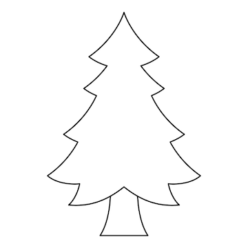 Premium vector coloring page with christmas tree for kids