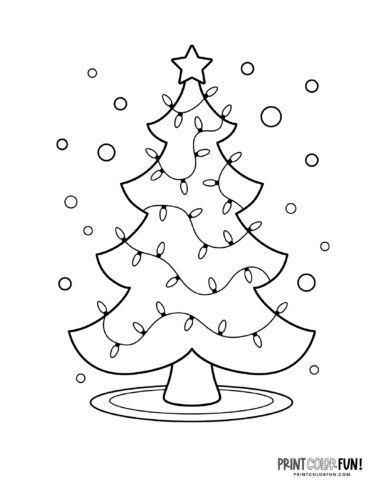 Christmas tree coloring pages clipart the ultimate free printable collection at