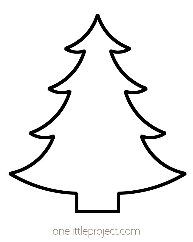 Christmas tree template free printable christmas tree outlines