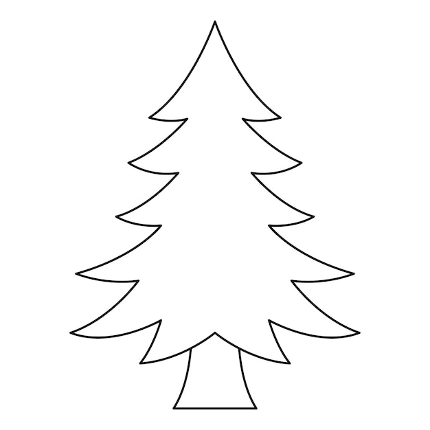 Christmas tree coloring page images