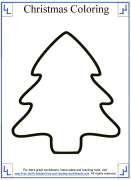 Christmas tree coloring page