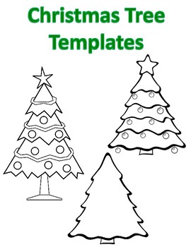 Blank christmas tree templates christmas tree coloring sheet christmas tree page