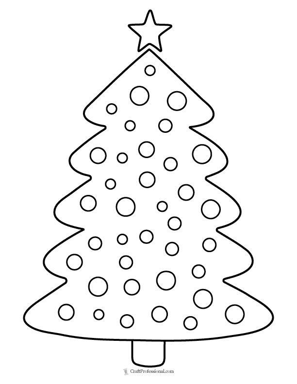 Printable christmas tree coloring pages