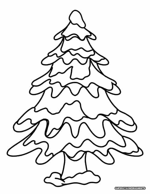 Christmas tree coloring pages