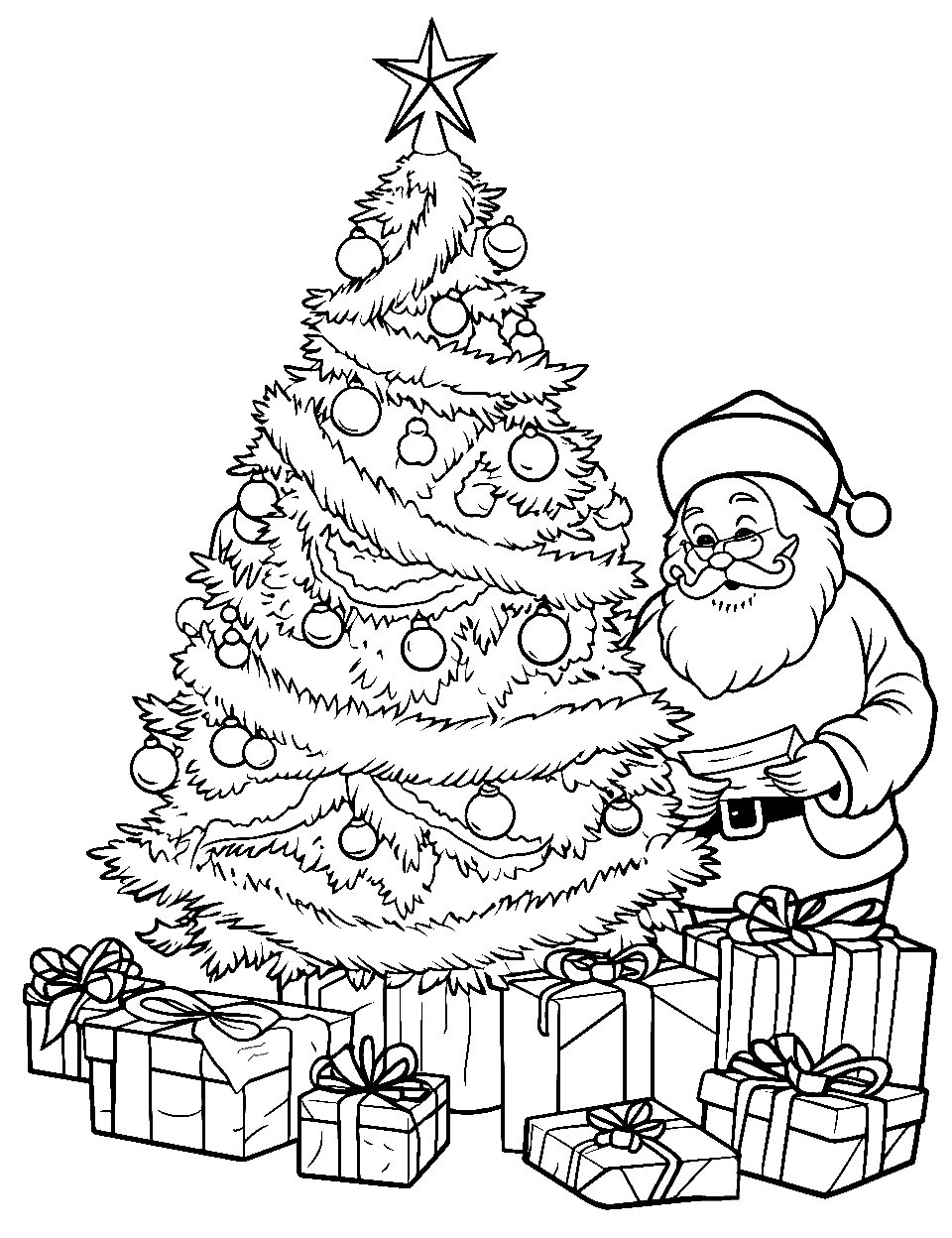 Christmas tree coloring pages free printables