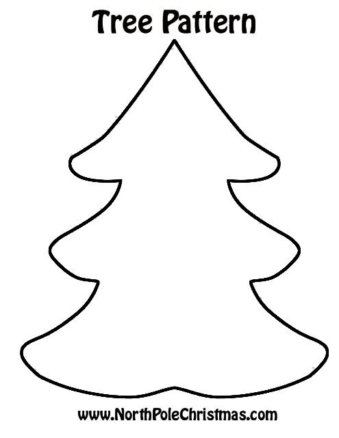 Christmas tree outline to print for crafts coloring pages