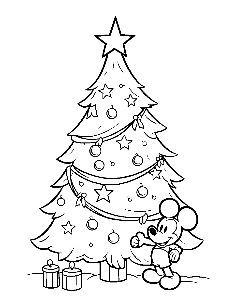 Christmas tree coloring pages free printables