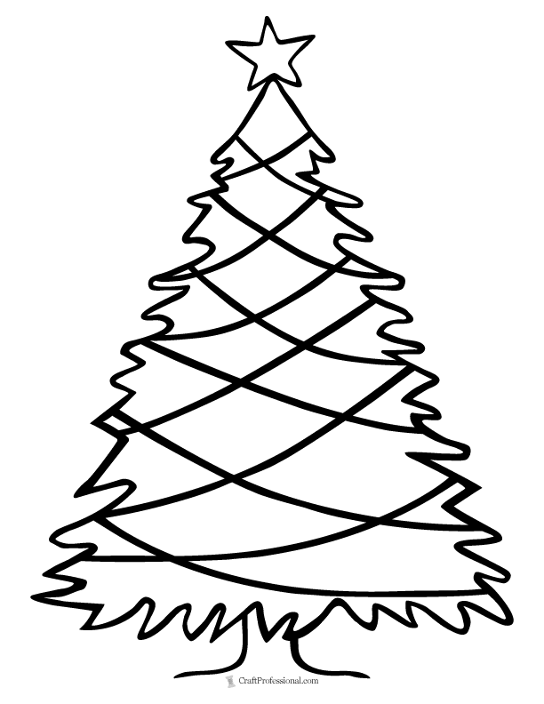 Printable christmas tree coloring pages