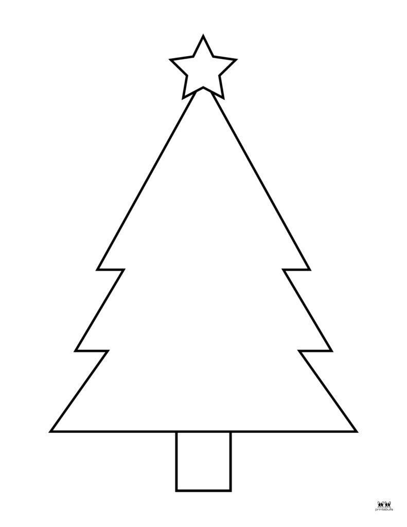 Christmas tree coloring pages templates