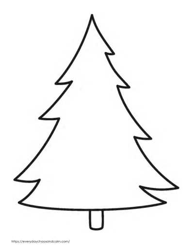 Free printable christmas tree template for crafts