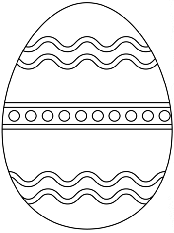 Plain easter egg coloring page free printable coloring pages