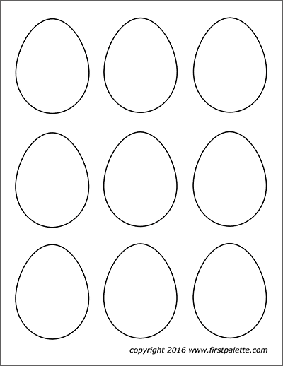 Easter eggs free printable templates coloring pages