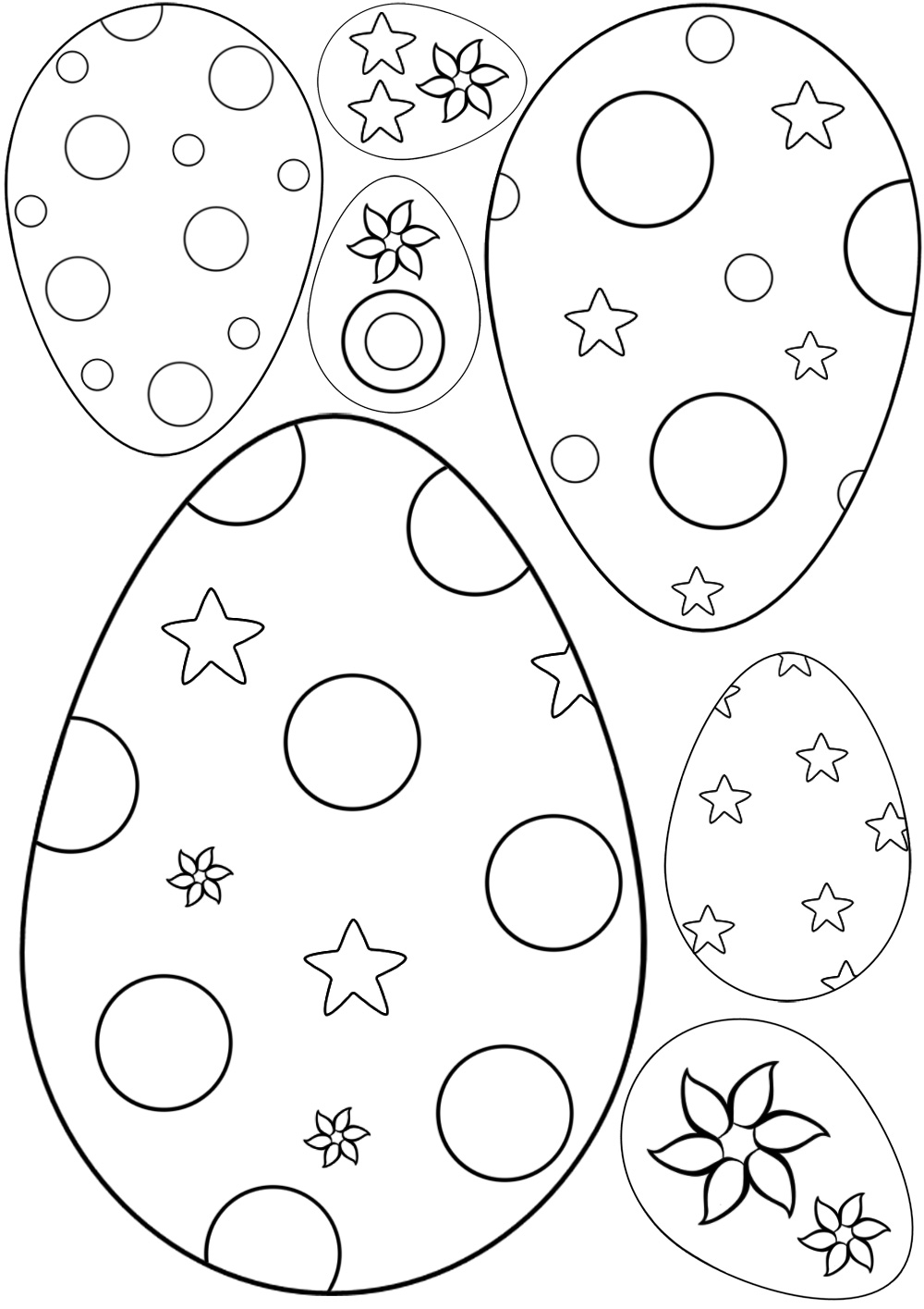 Patterned easter eggs to lour rooftop post printables