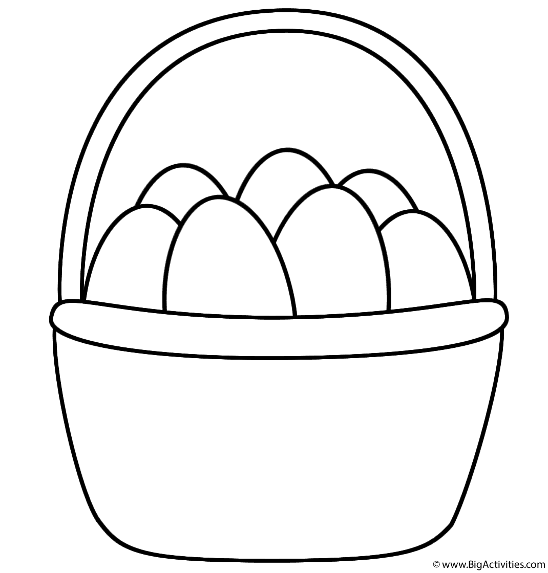 Easter basket with eggs