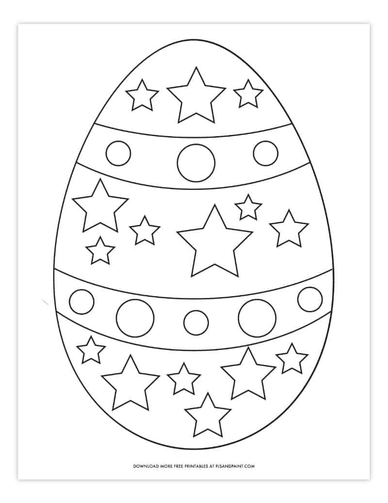 Free printable easter egg coloring pages